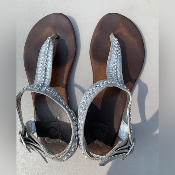 Silver Rhinestone Sandals - Picture 2 of 4